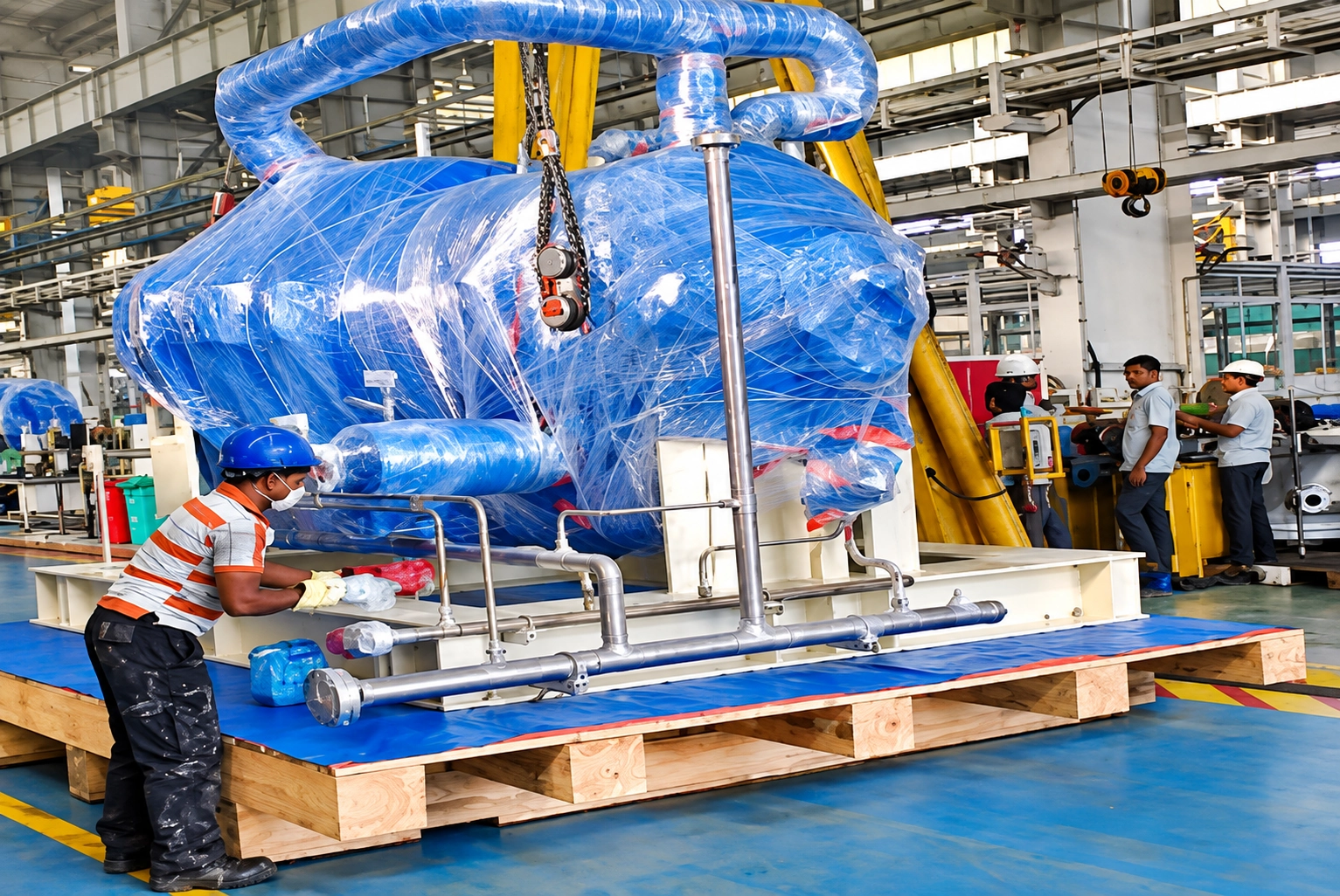 On-Site Packing For Turbine