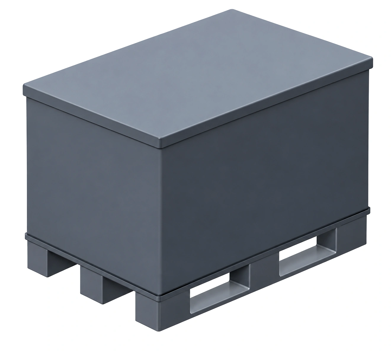 Heavy-Duty Pallet Box with Closed Lid