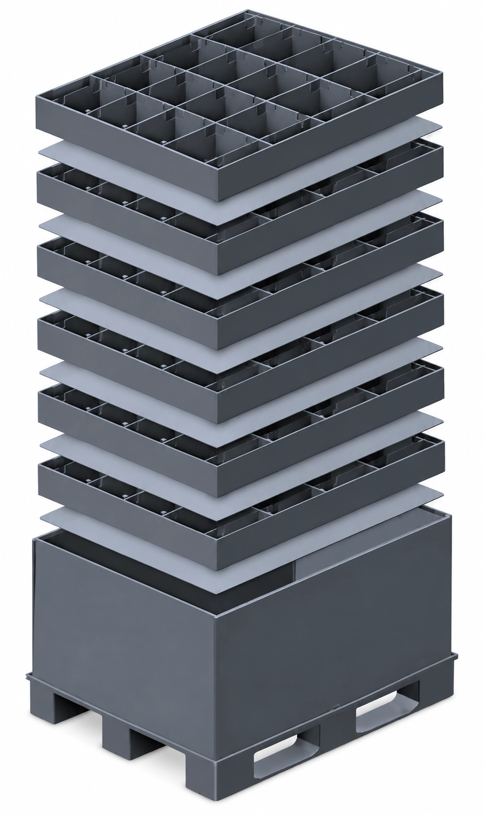 Multi-Tier Stacked Compartment Trays